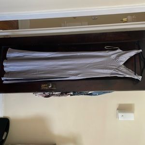 Billy J “Taylor maxi dress” in Steel blue.